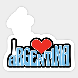 I Love Argentina - Football Qatar 2022 Sticker